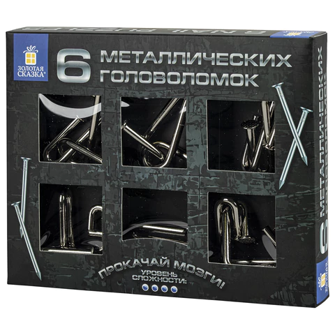 Головоломка 6 штук Набор металлических головоломок купить в Астане